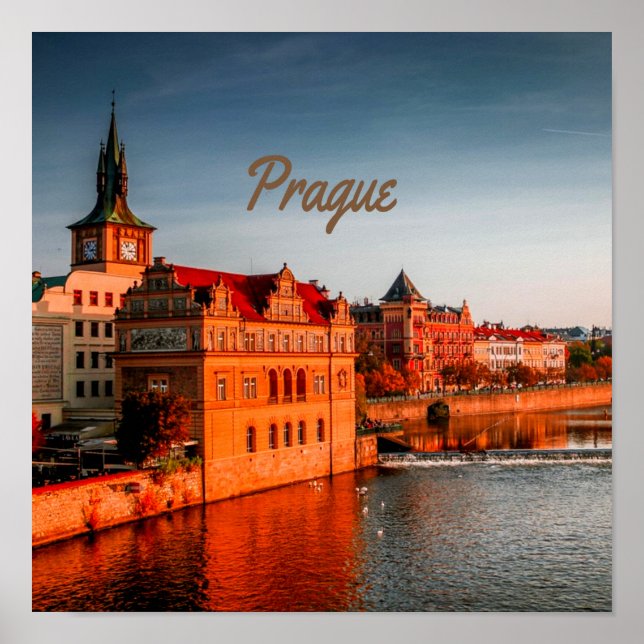 Poster Prague Capitale de la République tchèque (Devant)
