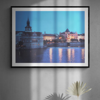 Poster Prague Night Fine Art Photographie Imprimer