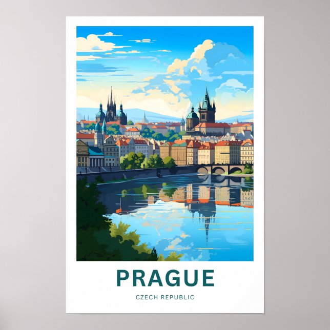 Poster Prague République tchèque Imprimer (Devant)