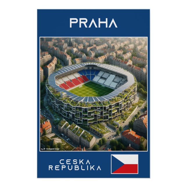 Poster Prague Stadium - Czech - Ecological Design (Devant)