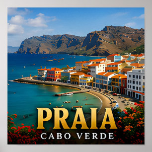 Poster Praia Falaises Atlantique et Beauté Insulaire