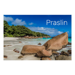 Poster Praslin Seychelles Island Anse Lazio Beach Cadeau