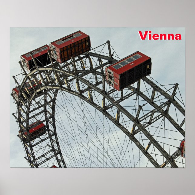 Poster Prater Ferris wheel, Vienne, Autriche (Devant)