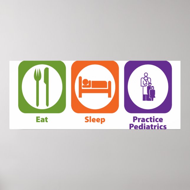 Poster Pratique du sommeil à manger pédiatrie (Devant)