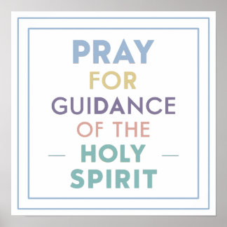Poster Pray For Guidance Of The Holy Spirit Minimalist