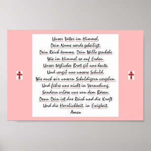 Poster Prayer de seigneur en allemand
