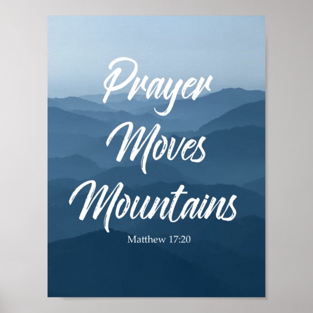 POSTER PRAYER MOVES MONTAGNE MUR ART (Devant)