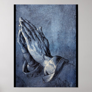 Poster Praying Hands', Albrecht_Études des Maîtres