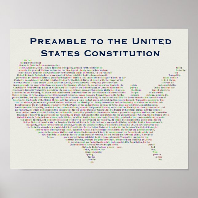 Poster Préambule de l'affiche de la Constitution des État (Devant)