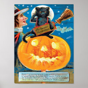 Poster Précautions Hallowe'en