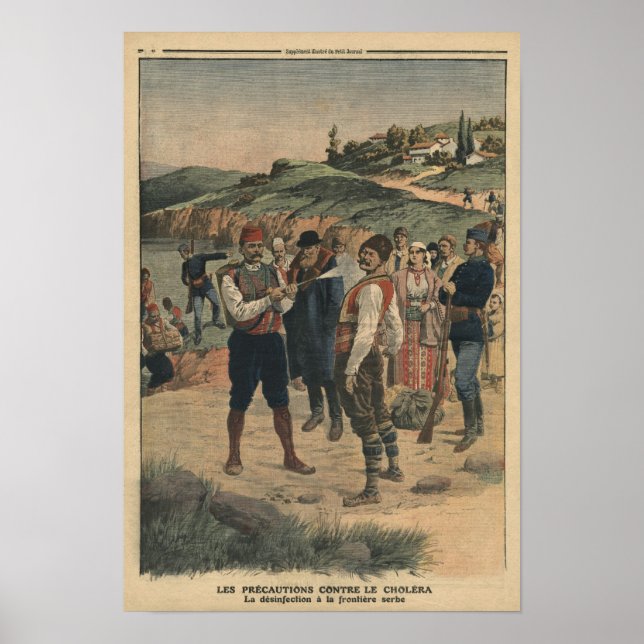Poster Précautions prises pour prévenir le choléra (Devant)