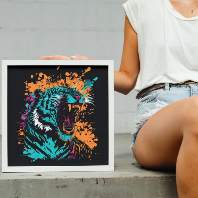 Poster Predateur électrique; Tigre torride (Créateur téléchargé)