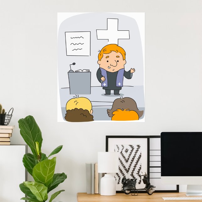 Poster Prédication du ministre de l'Église (Créateur téléchargé)