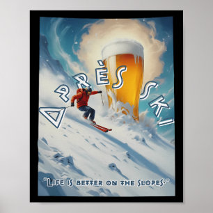 Poster Préférez Les Skis Sur Les Pistes