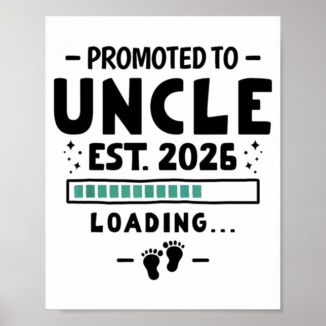 Poster Pregnancy Announcement For Family Promoted To Uncl (Devant)