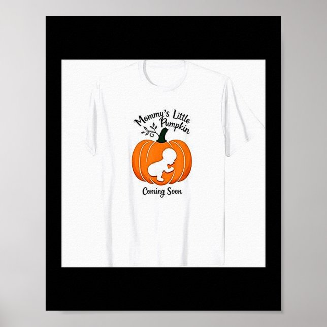 Poster Pregnant Halloween Mommy's Little Pumpkin Coming S (Devant)