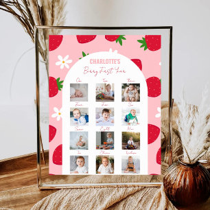 Poster Premier anniversaire de Berry Photo Jalons Douce p