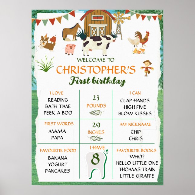 Poster Premier anniversaire de la ferme (Devant)