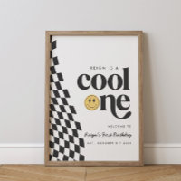 Premier anniversaire du cool One Boy À damiers Rét