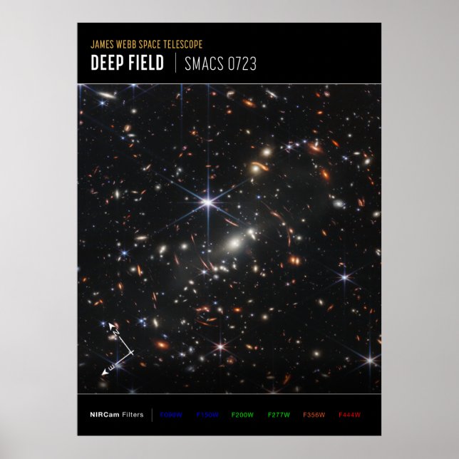 Poster Premier champ profond de l'univers de James webb (Devant)