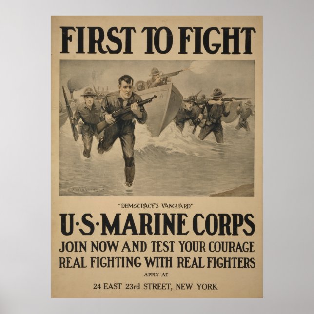 Poster Premier combat - Corps des Marines des États-Unis (Devant)