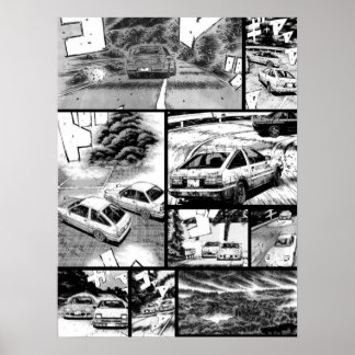 Poster Premier D Racing Manga Wall Design Version 2