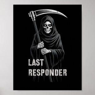Poster Premier Dernier Répondeur Sarcastique Grim Reaper 