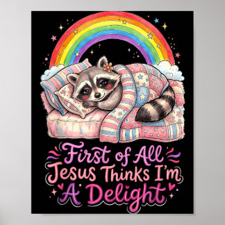 Poster Premier Jésus pense qu'un raton laveur drôle est d