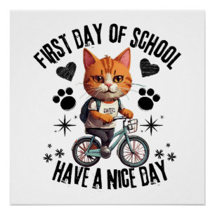 Poster Premier Jour D'École Passez Une Bonne Journée