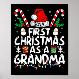 Poster Premier Noël Comme Famille Grand-Mère Qui Correspo