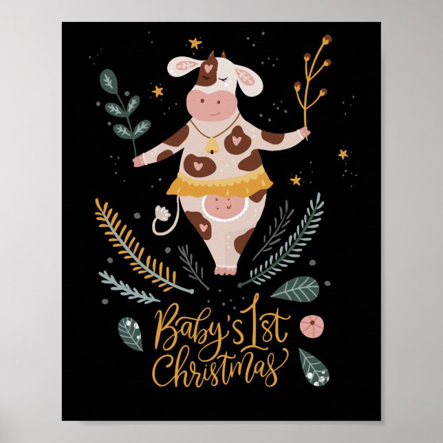 Poster premier noël pour bébé (Devant)