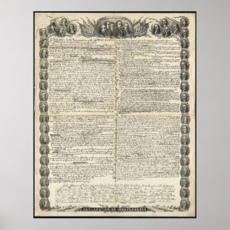 Poster Premier projet de déclaration d'indépendance