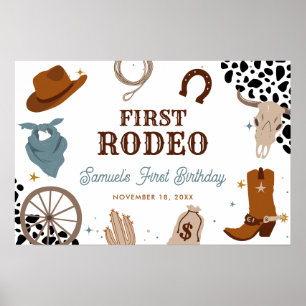 Poster Premier Rodéo Western Wild West Boy Premier annive