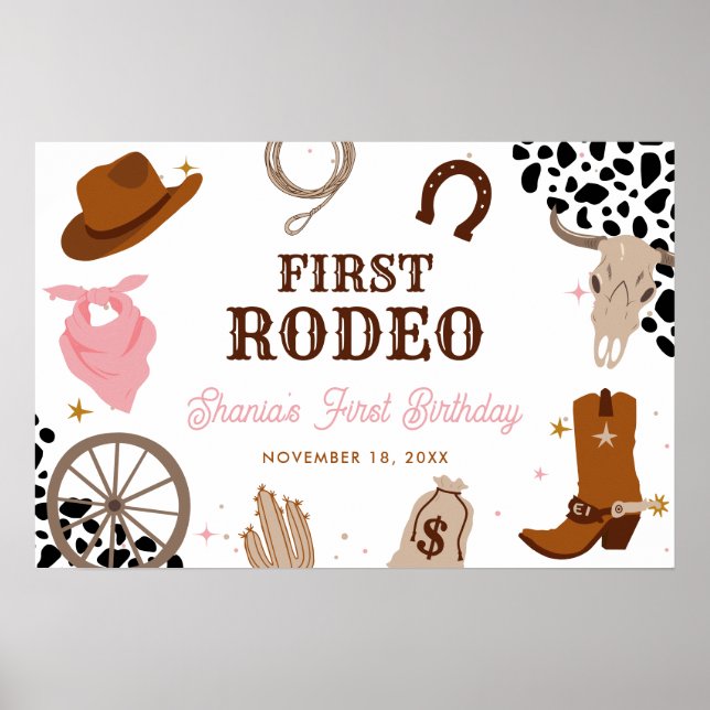 Poster Premier Rodéo Western Wild West Girl Premier anniv (Devant)