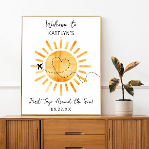 Poster Premier Voyage Autour Du Soleil 1Er Anniversaire B