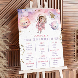 Poster Premier voyage autour du soleil Anniversaire