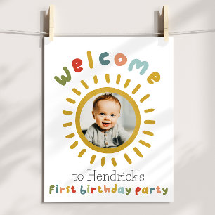 Poster Premier Voyage Autour Du Soleil Anniversaire Affic