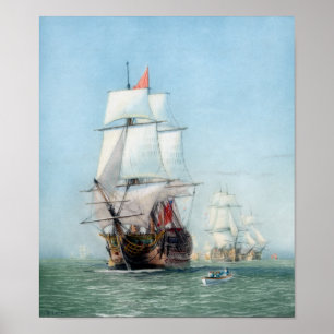 Poster Premier Voyage De La Victoire Du HMS