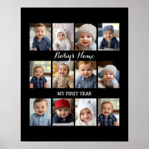 Première année du bébé Collage changer de couleur 