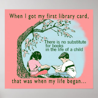 Poster Première carte de bibliothèque