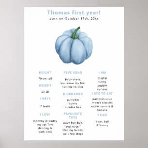 Poster Première citrouille Anniversaire Jalon Anniversair