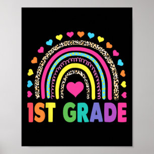 Poster Première Classe Rainbow Girls Boys Teacher Team 1s