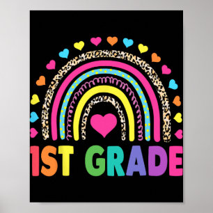 Poster Première Classe Rainbow Girls Boys Teacher Team 1s