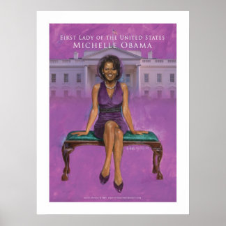 Poster Première dame des Etats-Unis.-Michelle Obama 23 x 