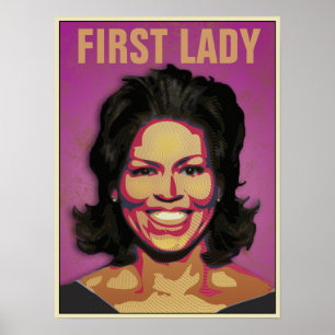 Poster Première dame Michelle Obama - Customisée