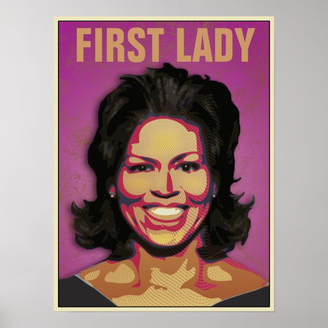 Poster Première dame Michelle Obama - Customisée (Devant)