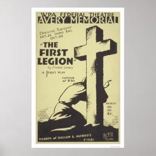 Poster Première Légion jésuite 1937 WPA