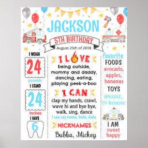 Poster Première réponse Anniversaire de la fête
