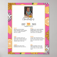Premières 100 aliments Pink Baby Girl Weaning