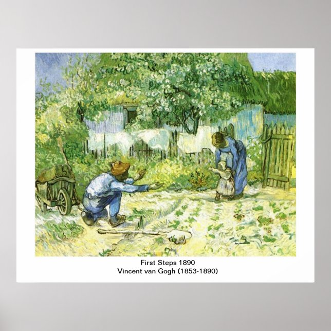 Poster Premières étapes 1890 Vincent van Gogh (1853-1890) (Devant)
